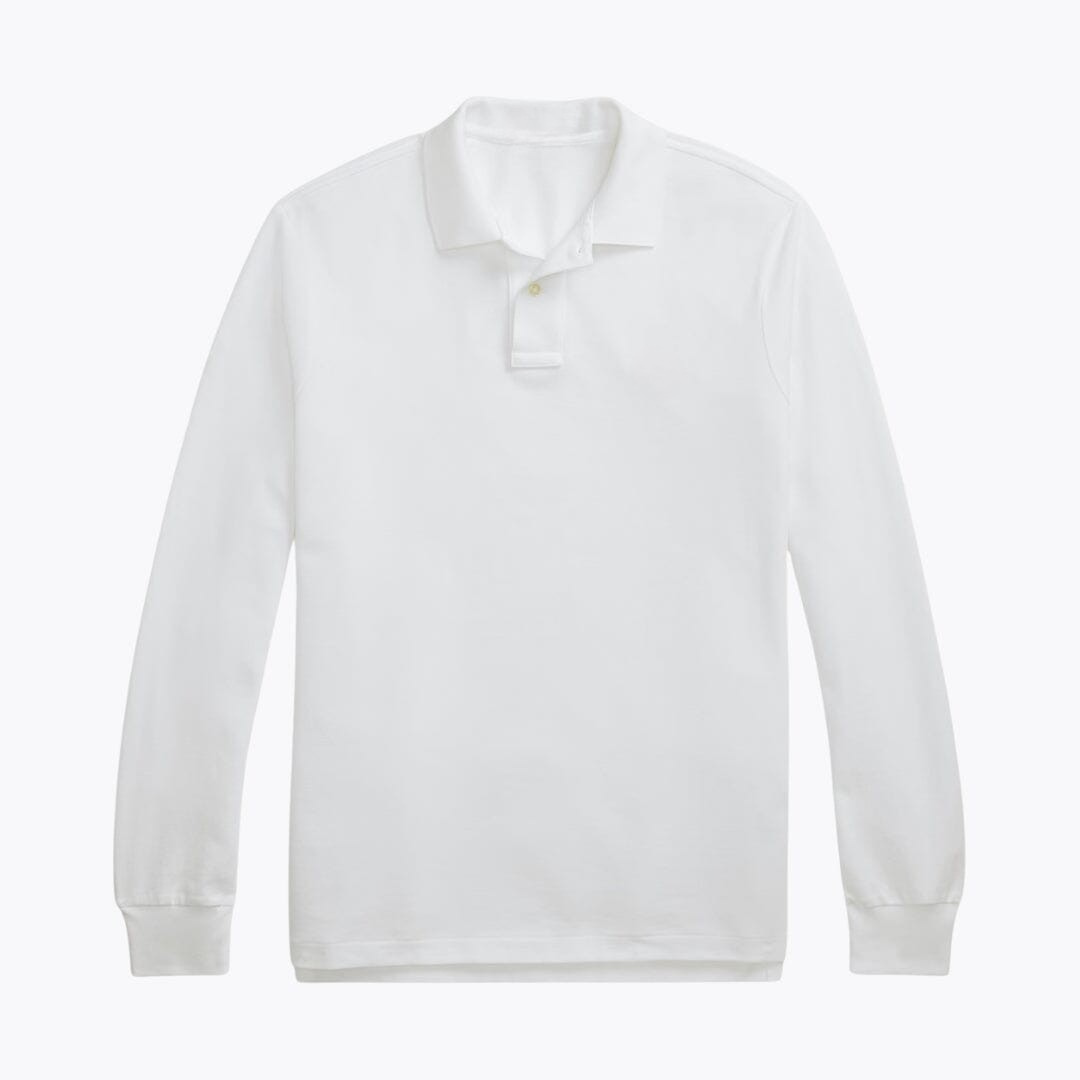Mesh Long Sleeve Polo Shirt